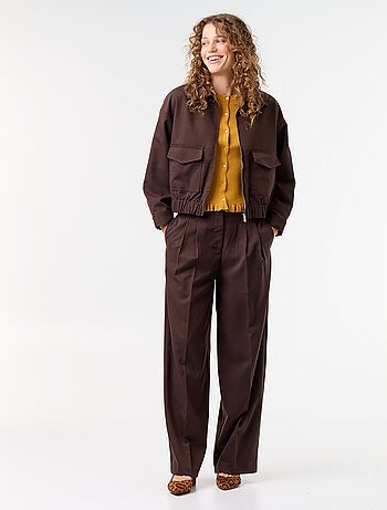 Veste fluide avec ouverture zippée