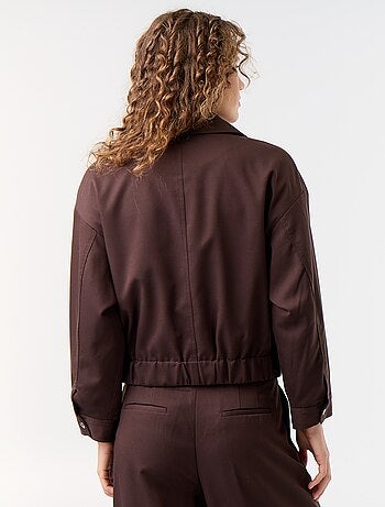 Veste fluide avec ouverture zippée