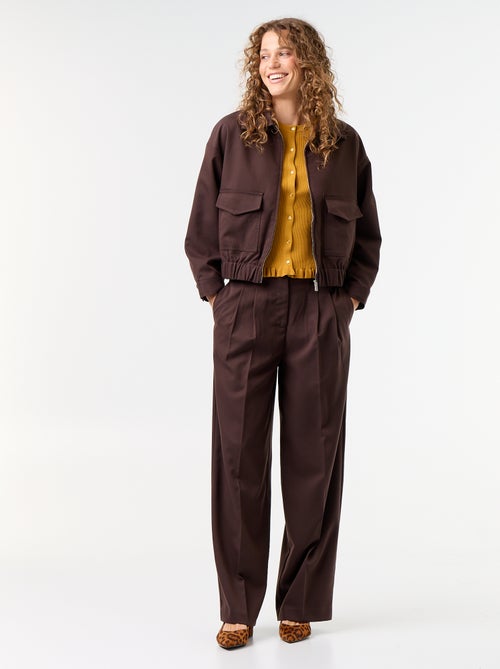 Veste fluide avec ouverture zippée - Kiabi
