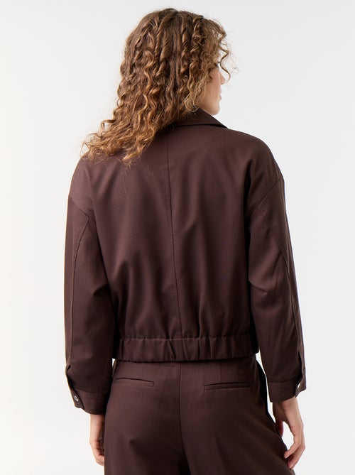 Veste fluide avec ouverture zippée - Kiabi