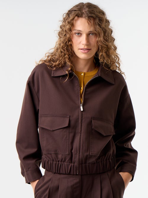 Veste fluide avec ouverture zippée - Kiabi