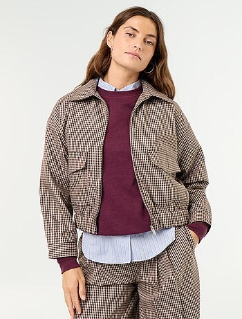 Veste fluide avec ouverture zippée