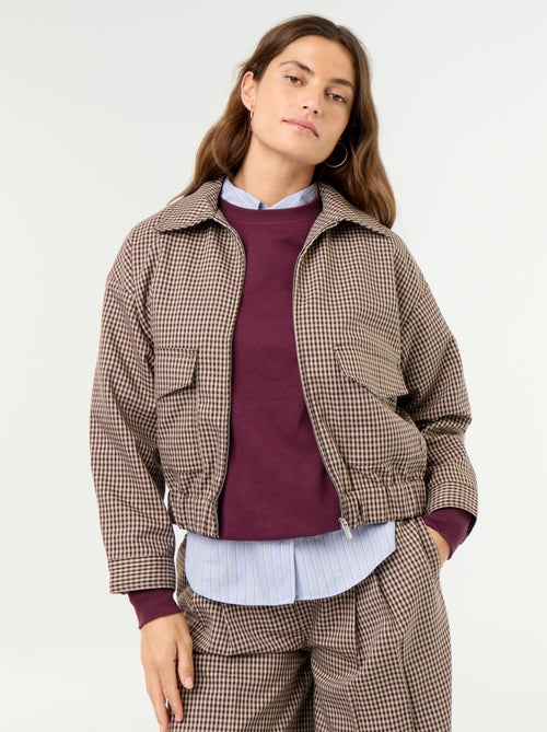 Veste fluide avec ouverture zippée - Kiabi