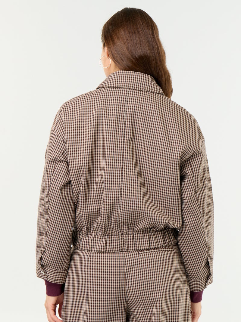 Veste fluide avec ouverture zippée Marron - Kiabi