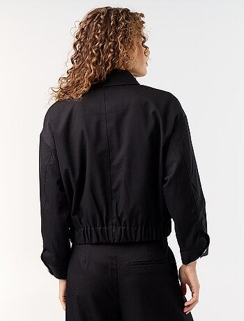 Veste fluide avec ouverture zippée
