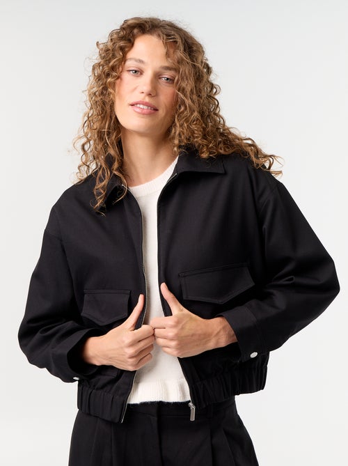 Veste fluide avec ouverture zippée - Kiabi