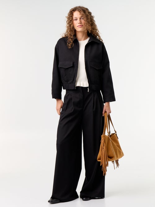 Veste fluide avec ouverture zippée - Kiabi