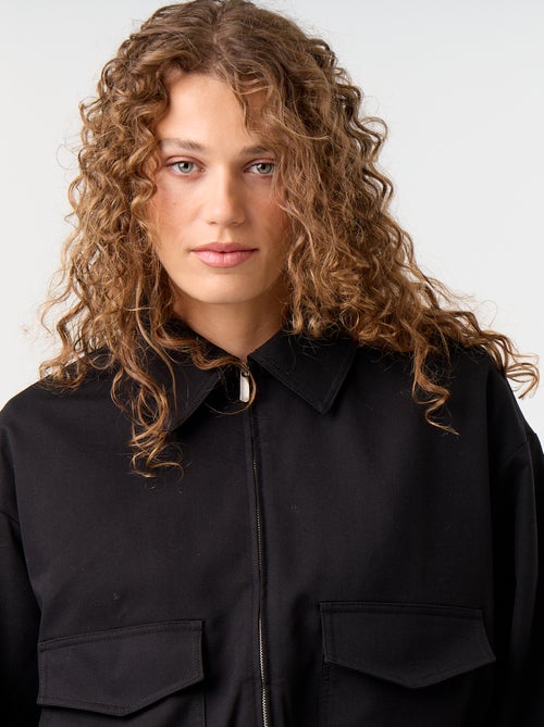 Veste fluide avec ouverture zippée - Kiabi