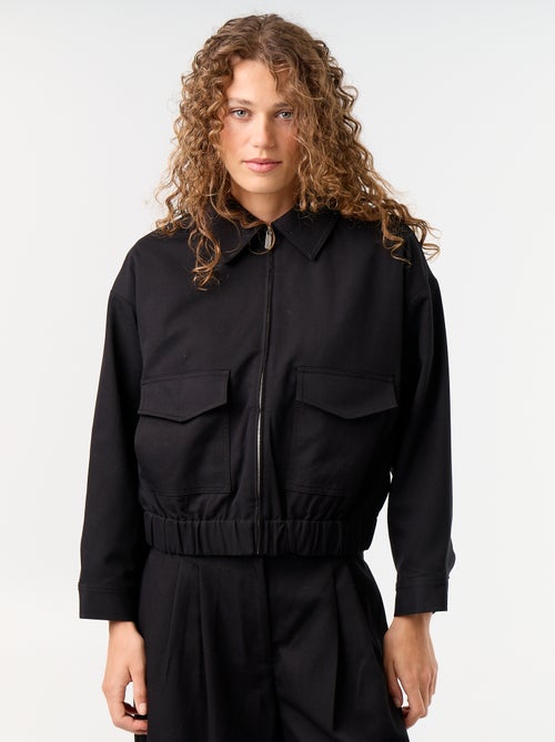 Veste fluide avec ouverture zippée - Kiabi