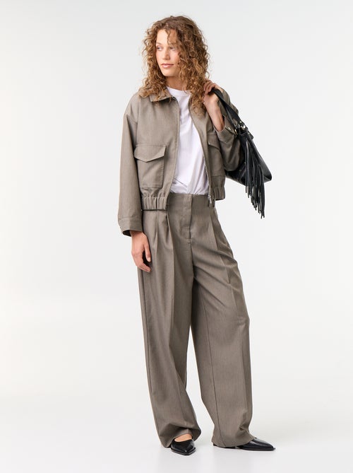 Veste fluide avec ouverture zippée - Kiabi