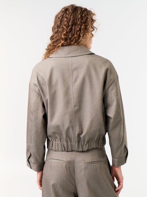 Veste fluide avec ouverture zippée - Kiabi