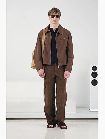 Veste gabardine coton poche giesto