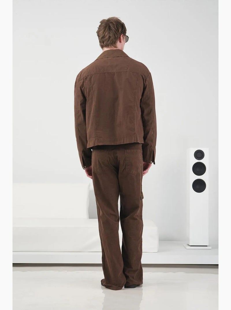 Veste gabardine coton poche giesto Marron clair - Kiabi