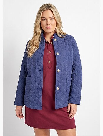 Veste gaze coton matelassée, col plissé - afibel