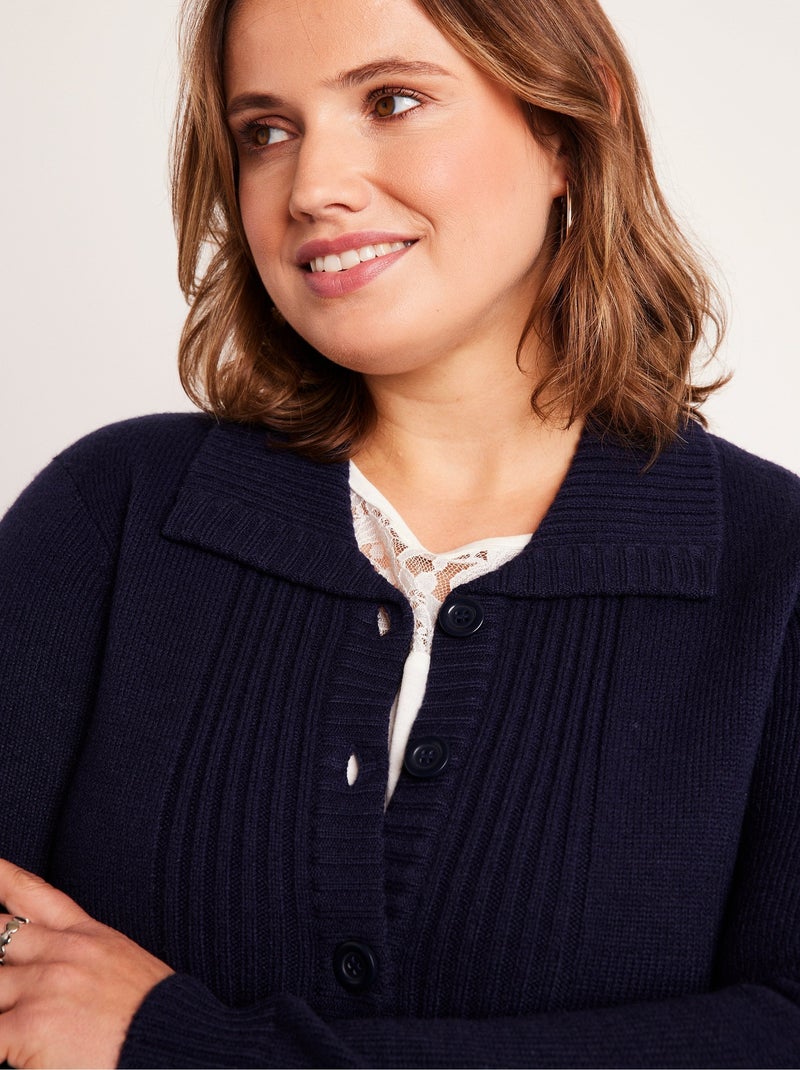 Veste gilet court épais Bleu marine Femme Kiabi