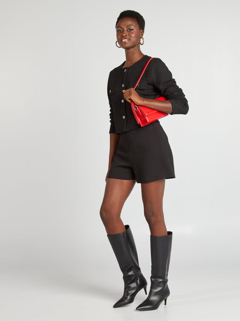 Veste gilet cropped 'JDY' noir - Kiabi