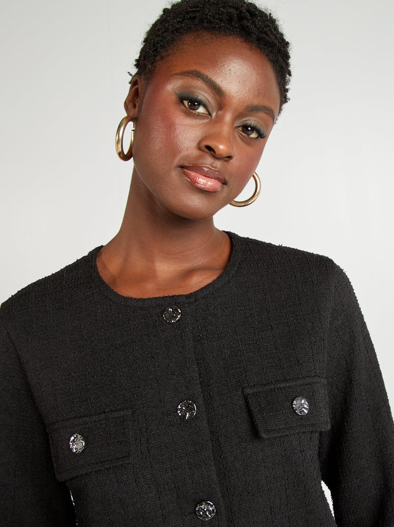 Veste gilet cropped 'JDY' noir - Kiabi