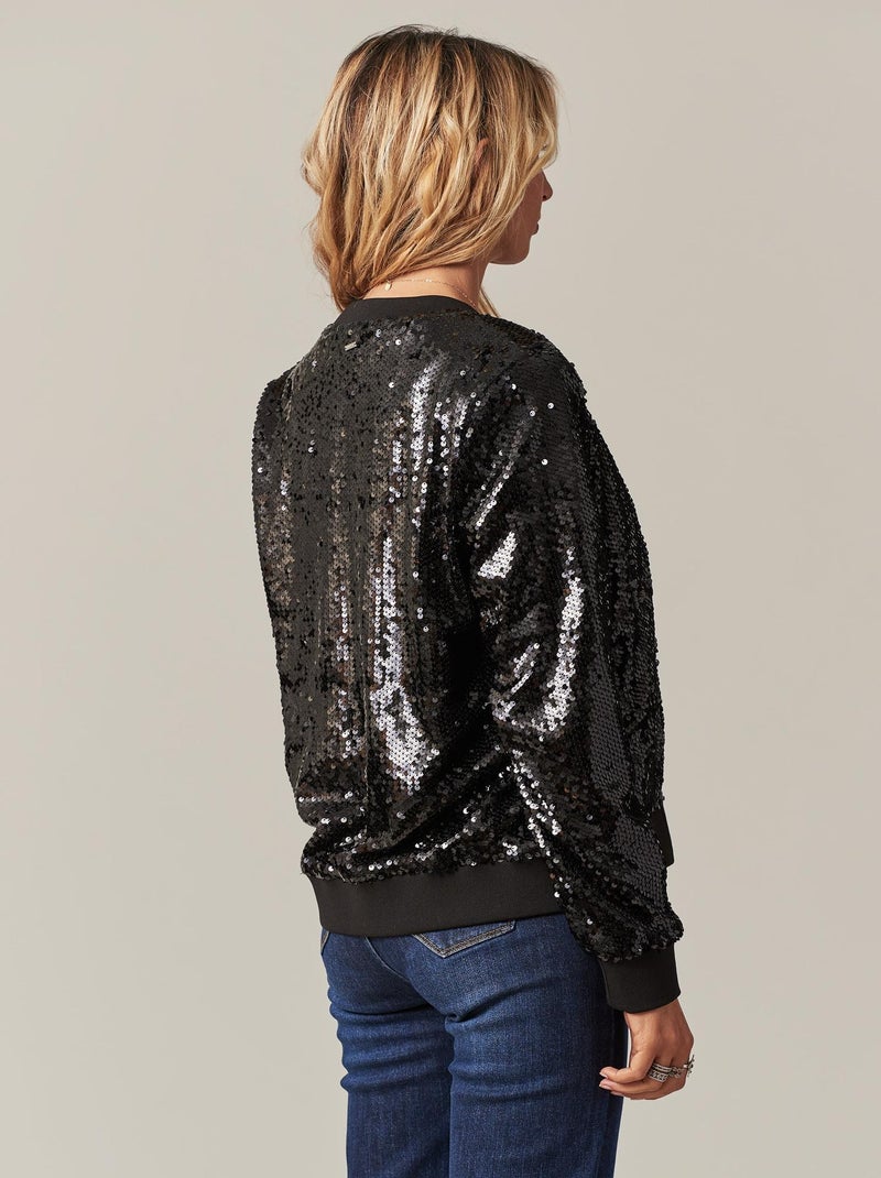 Veste glamour à sequins  'Deeluxe' Noir - Kiabi