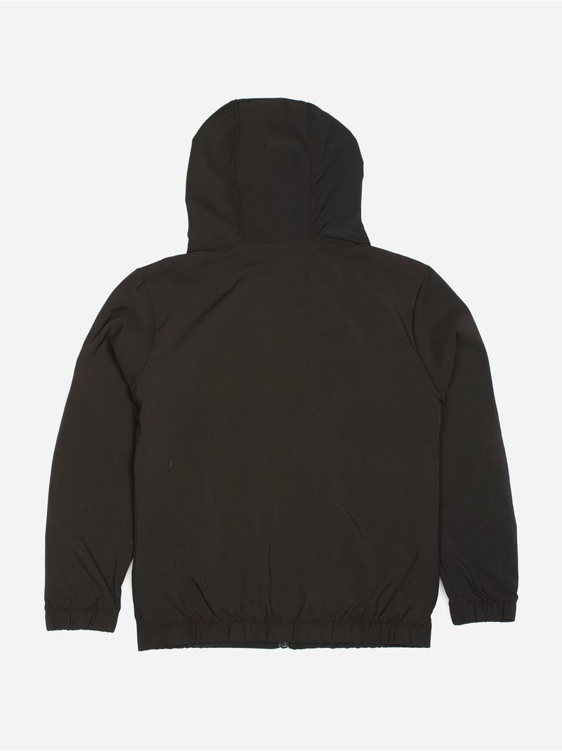 Veste Helvetica zippé à capuche Noir - Kiabi