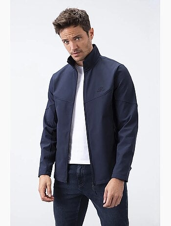 Veste homme unie en scuba, fermeture zippée tommy