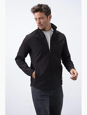 Veste homme unie en scuba, fermeture zippée tommy