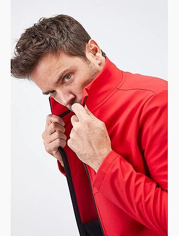 Veste homme unie en scuba, fermeture zippée tommy