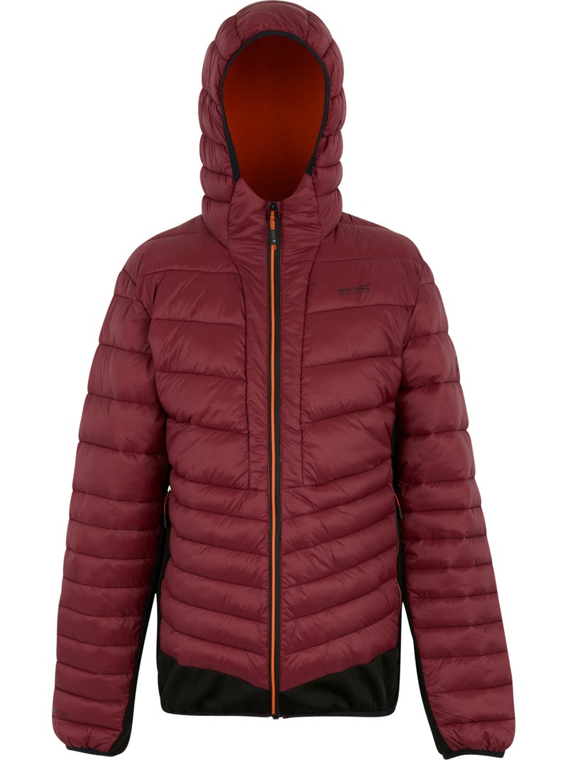 Veste hybride matelassée et bicolore à capuche leedre - regatta Rouge bordeaux - Kiabi