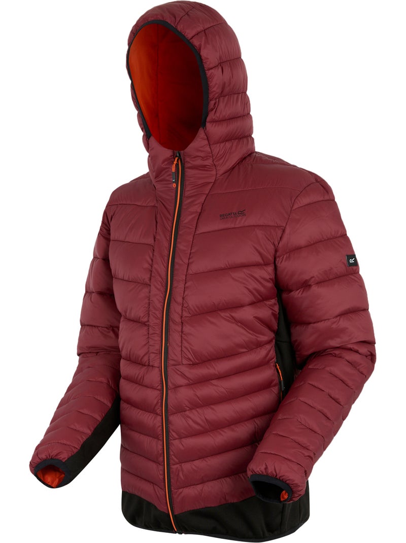 Veste hybride matelassée et bicolore à capuche leedre - regatta Rouge bordeaux - Kiabi