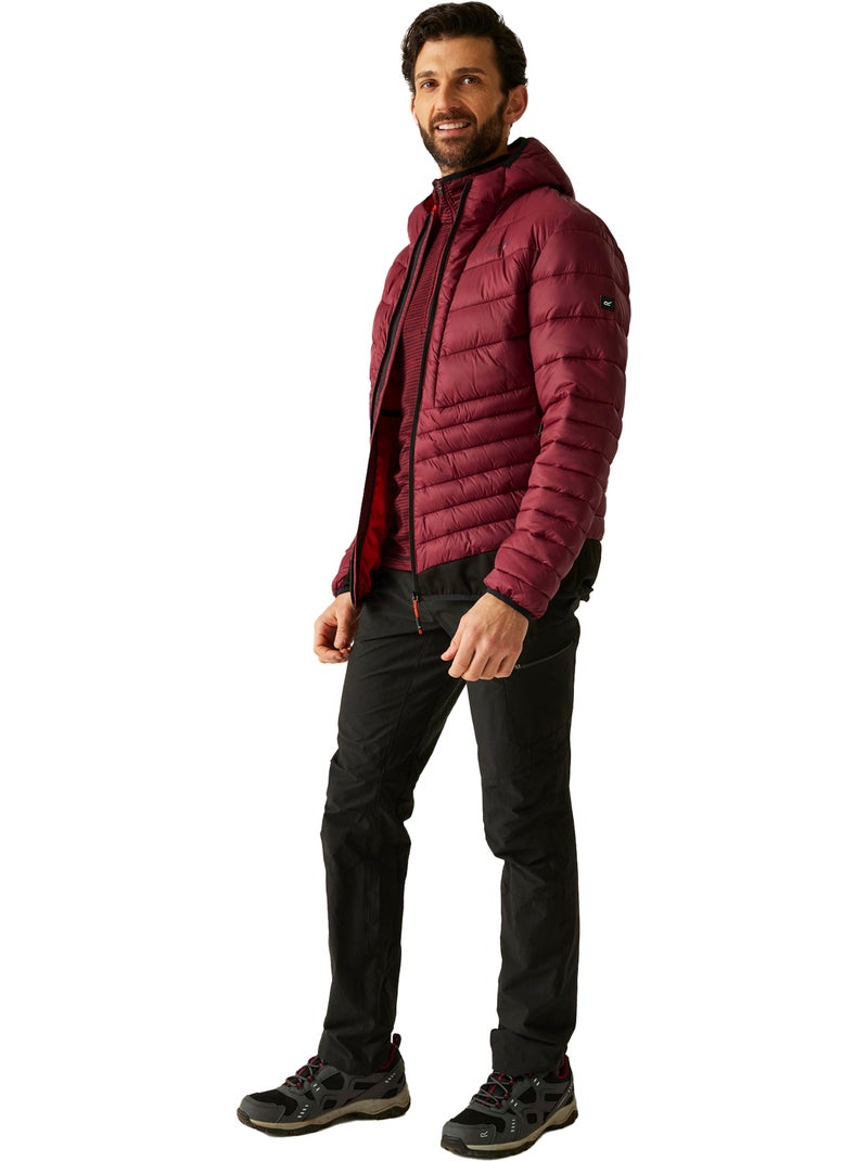 Veste hybride matelassée et bicolore à capuche leedre - regatta Rouge bordeaux - Kiabi