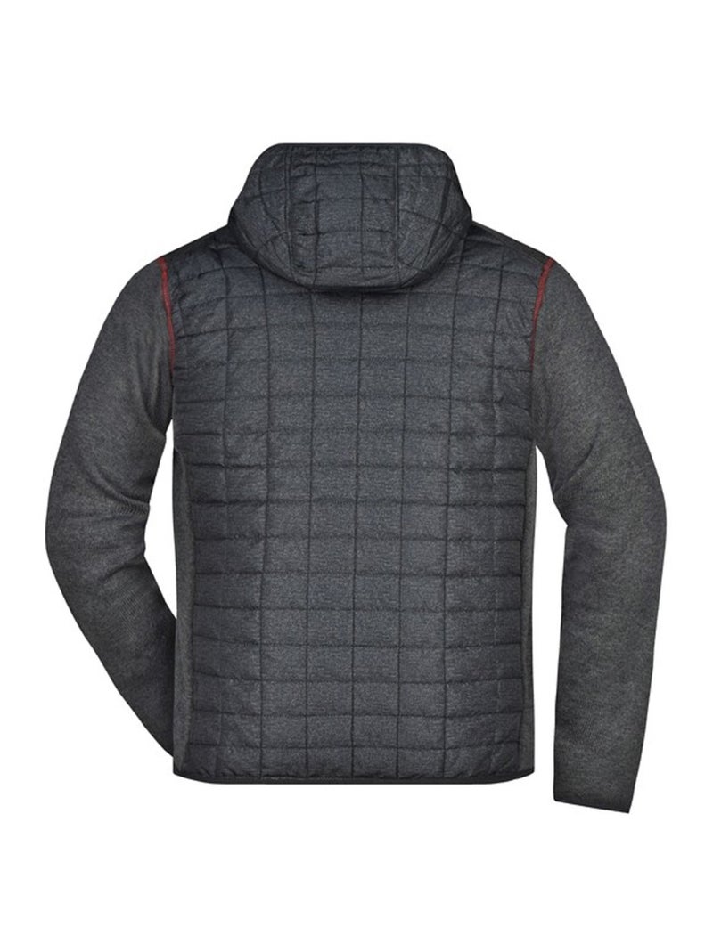 Veste hybride motif/style chiné - james and nicholson Gris - Kiabi