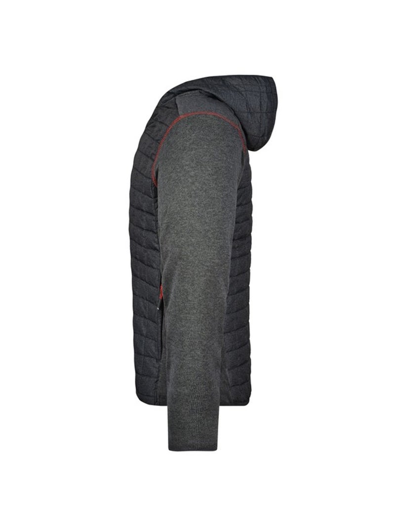 Veste hybride motif/style chiné - james and nicholson Gris - Kiabi