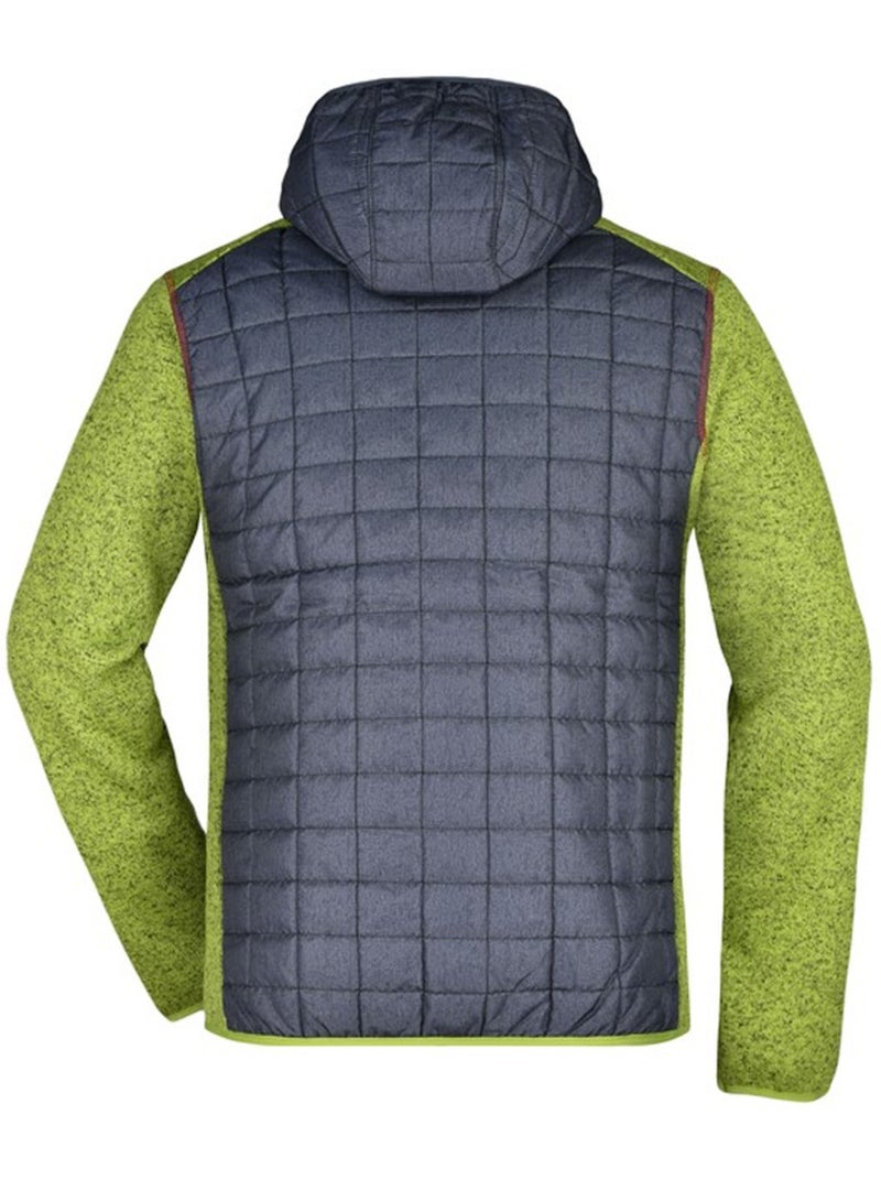 Veste hybride motif/style chiné - james and nicholson Gris tourterelle - Kiabi