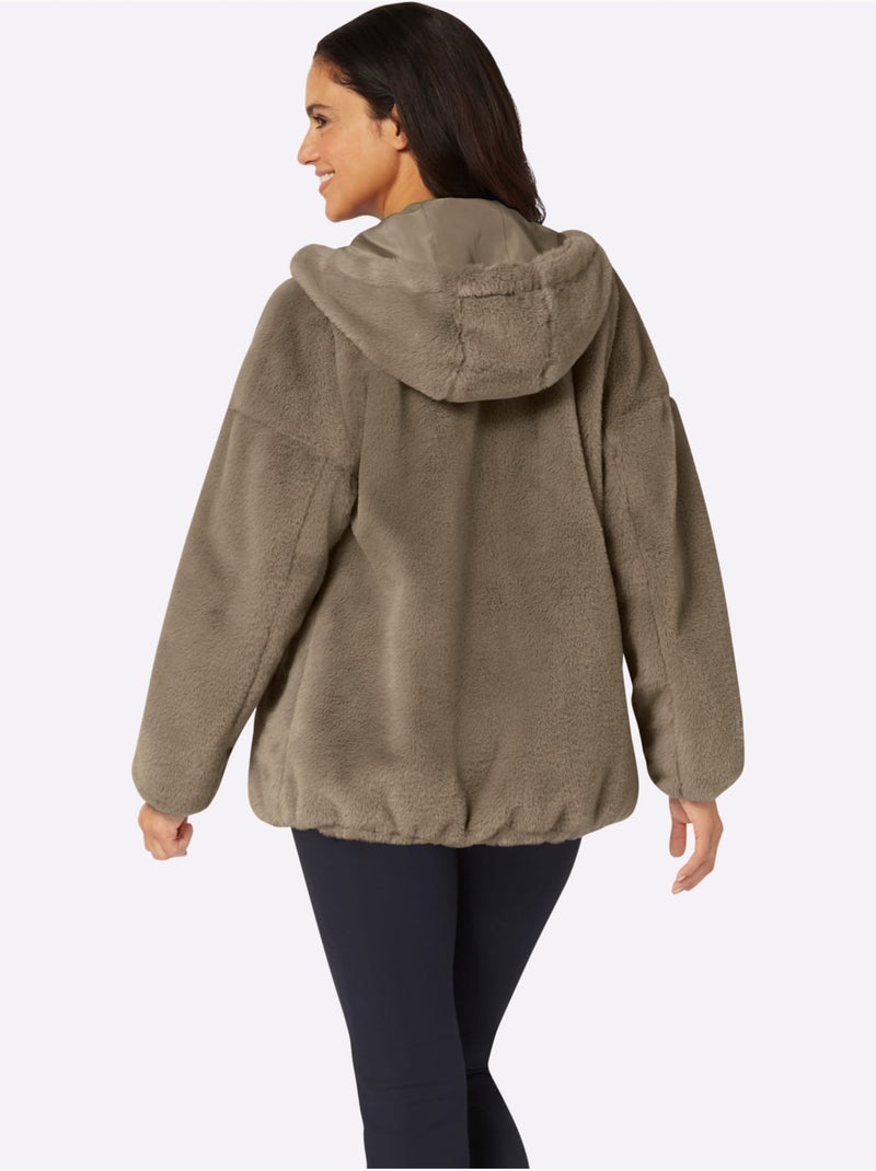 Veste Imitation Fourrure Allure Tendance - Taille Standard - Witt Ivoire - Kiabi