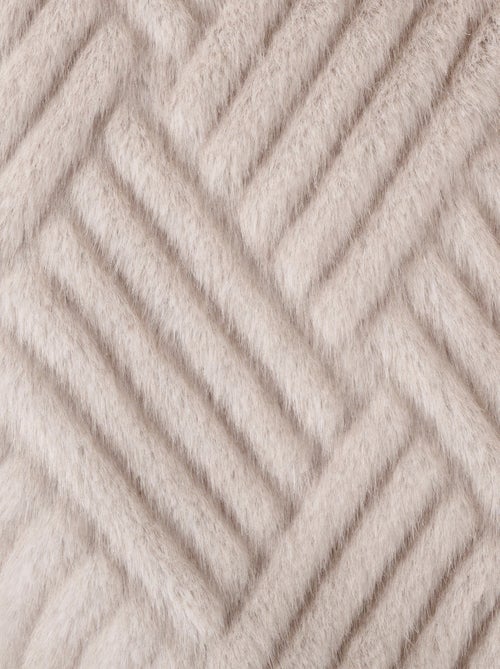 Veste imitation fourrure et suédine - Damart - Kiabi