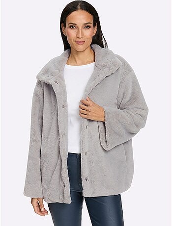 Veste Imitation Fourrure Imitation Fourrure De Qualité - Taille Standard - Helline