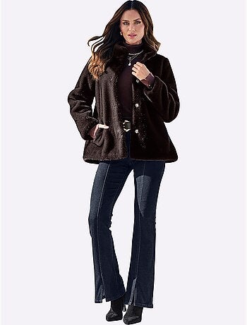 Veste Imitation Fourrure Imitation Fourrure De Qualité - Taille Standard - Helline