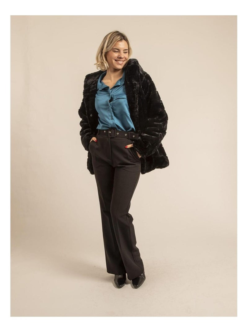 Veste imitation fourrure UDONA Noir - Kiabi
