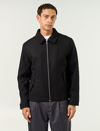 Veste imitation lainage col chemise