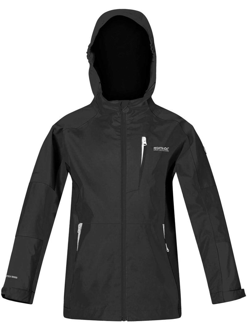 Veste imperméable à capuche motif/style blocs de couleurs calderdale - regatta Noir - Kiabi