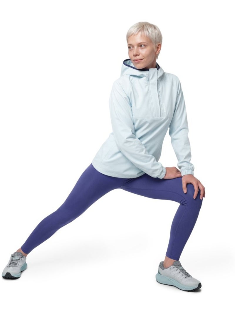Veste imperméable à capuche trail running femme femme leadville-w Bleu - Kiabi
