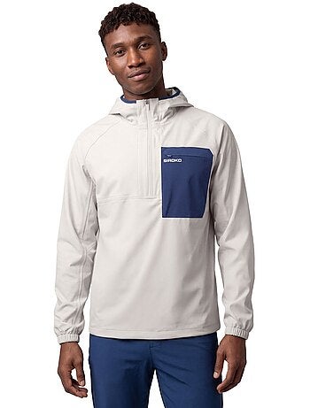 Veste imperméable à capuche trail running homme homme canfranc gray