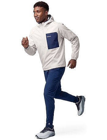 Veste imperméable à capuche trail running homme homme canfranc gray