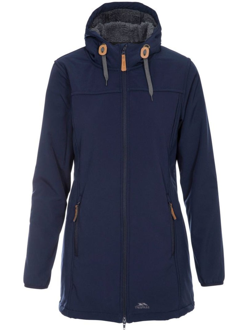 Veste imperméable longue kristen - trespass Bleu marine - Kiabi