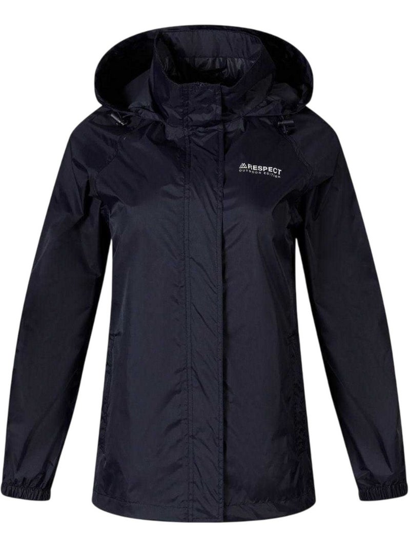 Veste imperméable motif/style uni - respect Bleu - Kiabi