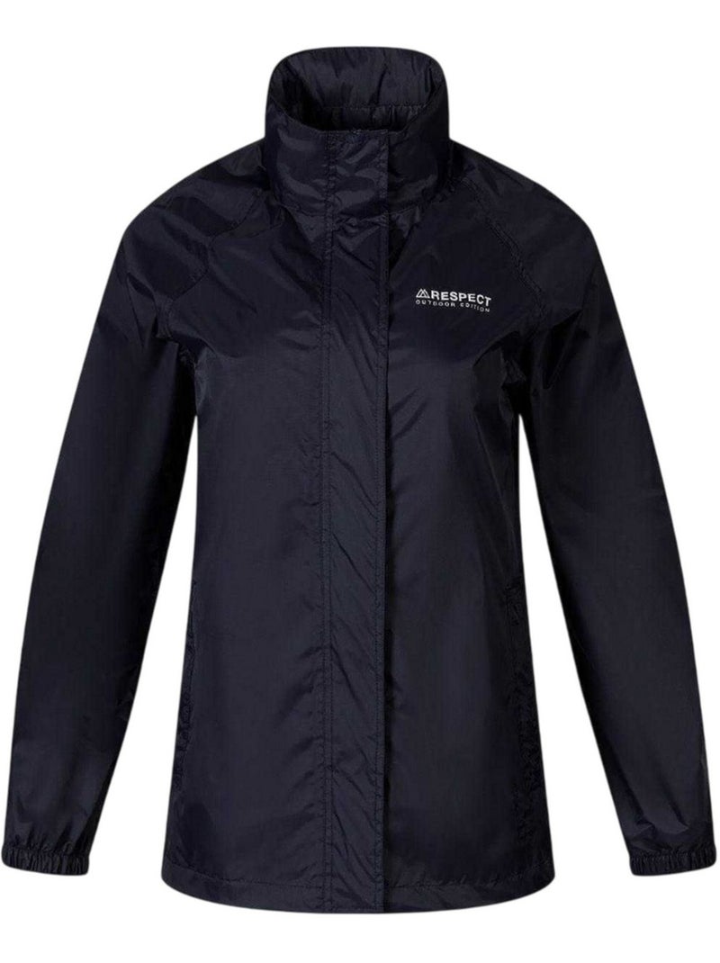 Veste imperméable motif/style uni - respect Bleu - Kiabi