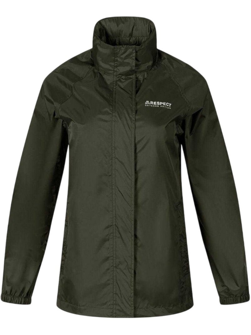 Veste imperméable motif/style uni - respect Vert kaki - Kiabi