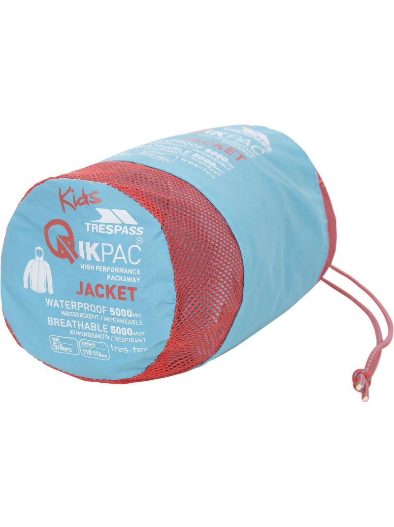 Veste imperméable repliable unisexe - trespass qikpac Bleu canard - Kiabi