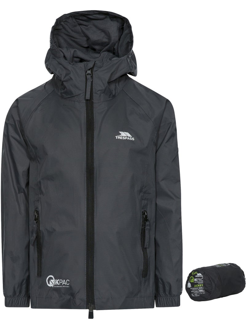 Veste imperméable repliable unisexe - trespass qikpac Gris - Kiabi