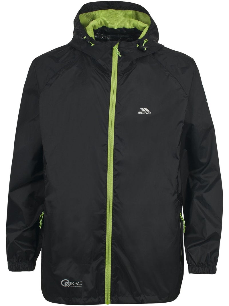Veste imperméable repliable unisexe - trespass qikpac Noir - Kiabi