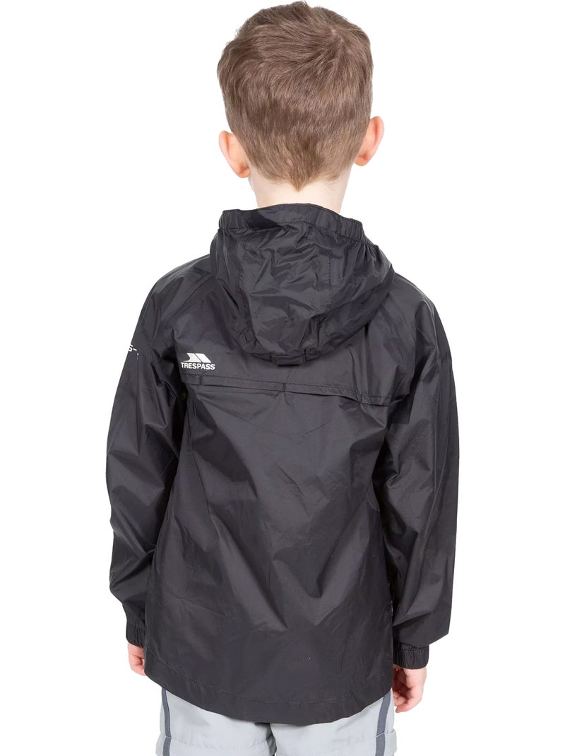 Veste imperméable repliable unisexe - trespass qikpac Noir - Kiabi